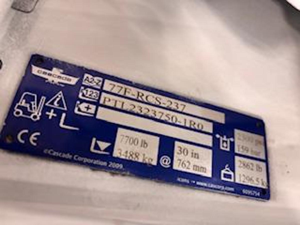 Used 12,000 POUND YALE GLC120SVX PAPER ROLL CLAMP TRUCK FORKLIFT WITH CASCADE CLAMP MANUFACTURED 2018