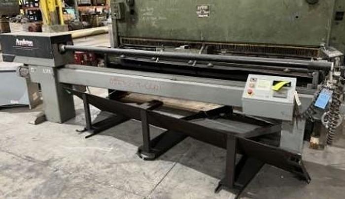 Used 120" WIDE APPLETON MODEL A301 AUTOMATIC CORE CUTTER 2HP - 3" CORE DIAMETER
