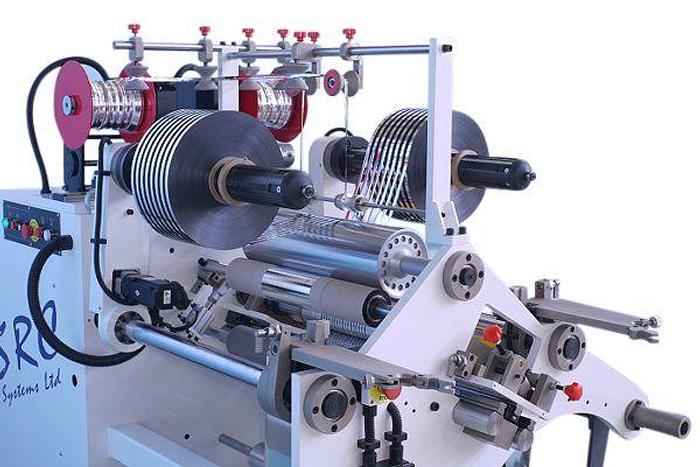 Used 20" (500MM) NEW SRC SYSTEMS 645CS NARROW WEB SLITTER REWINDER