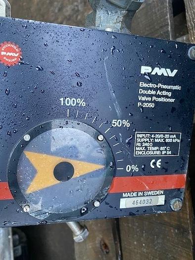 Used DEZURIK HIGH PERFORMANCE  BHP STYLE  4" BUTTERFLY CONTROL  VALVE