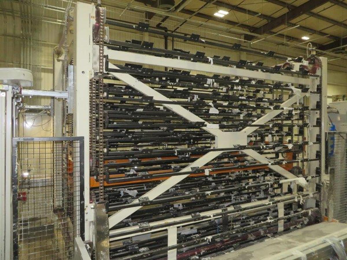 Used 2005 PERINI SINCRO 5.0 106" BRT REWINDING LINE WITH 2 LANE PERINI LOG SAW