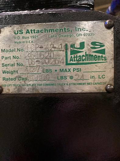 Used 8,000 POUND CAPACITY HYSTER H80FT FORKLIFT WITH PNEUMATIC TIRES AND SIDESHIFT