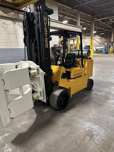 Used 12,000 POUND CAPACITY HYSTER MODEL S120XL2S PAPER ROLL CLAMP TRUCK pending JE
