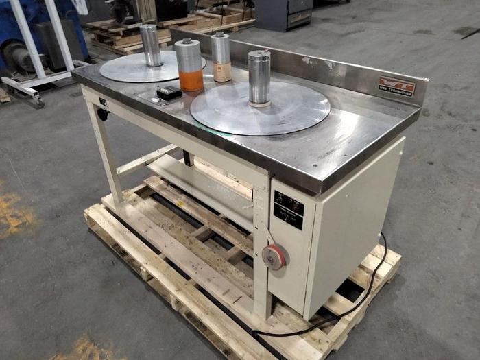 Used WEB TECHNIQUES INC.  MDL. WT-15  7" REWINDING TABLE APPX 12" OD