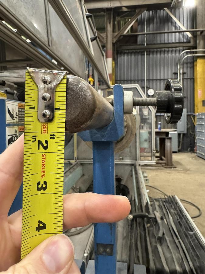 Used 60" WIDE LEVER LS1500 AUTOMATIC SINGLE KNIFE BALONEY CUTTER 16" DIAMETER