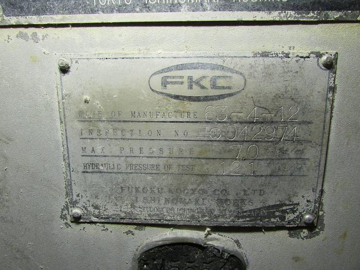 Used FKC SHX-700 STAINLESS STEEL SCREW PRESS   10 MTBD / D    1988