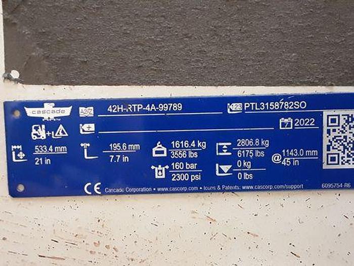 Used 2022 CASCADE 42H-RTP TISSUE CLAMP 90" DIAMETER CLASS IV