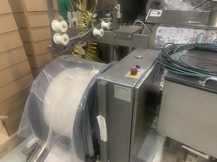 Used KHS-BARTELT VERTICAL POUCH MACHINE WITH HOODED SLIDE ZIPPER ATTACHMENT