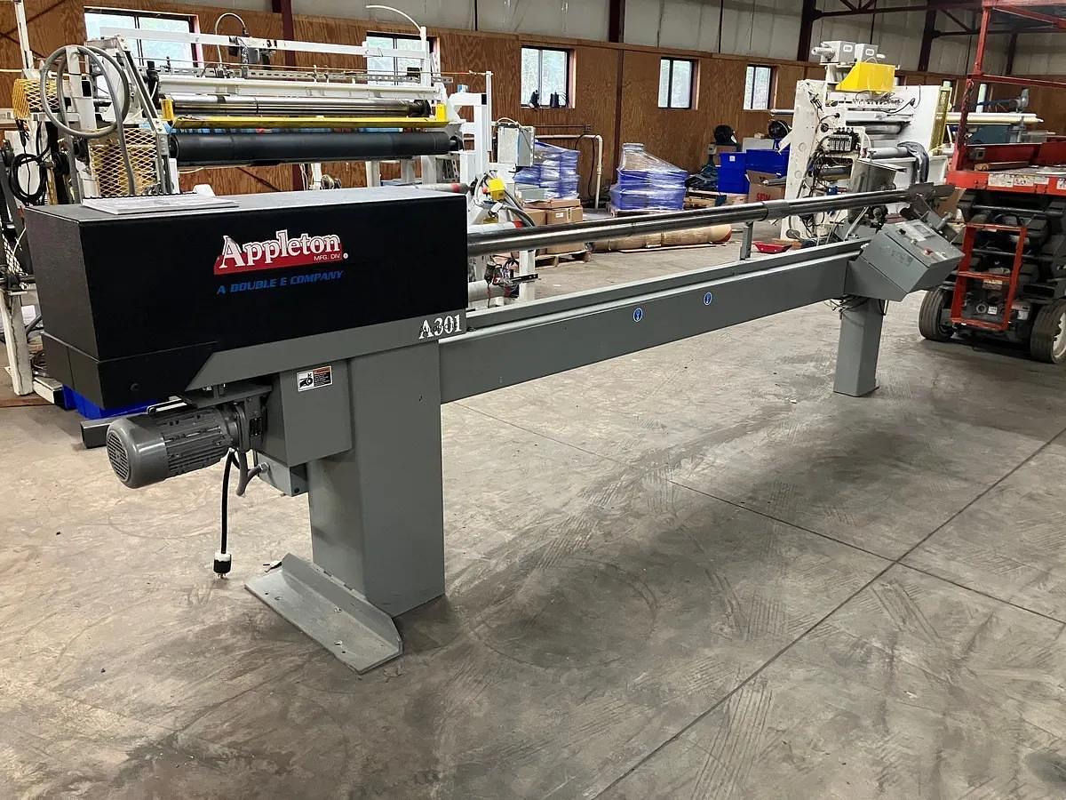 Used 120" APPLETON A301 AUTOMATIC CORE CUTTER MFG 2017