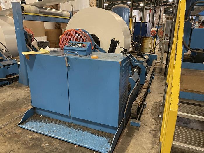 Used 87" JAGENBERG SHAFTLESS FLOOR PICK UP UNWIND 84" OD CAPACITY TWO UNITS AVAILABLE - Pending JE