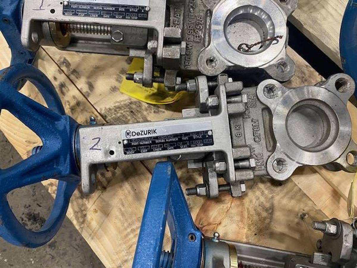 DEZURIK SIZE 2" STYLE KGC-ES SS MANUAL SLIDE GATE VALVES UNUSED LOT OF (3)