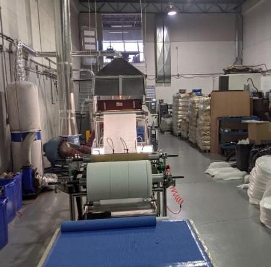 Used 24" WIDE (600MM) BFE PP MELTBLOWN FABRIC MAKING LINE