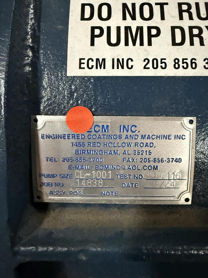 Used NASH CL1001 VACUUM PUMP RECONDITION BY ECM (NEVER USED AFTER RECONDITIONING)