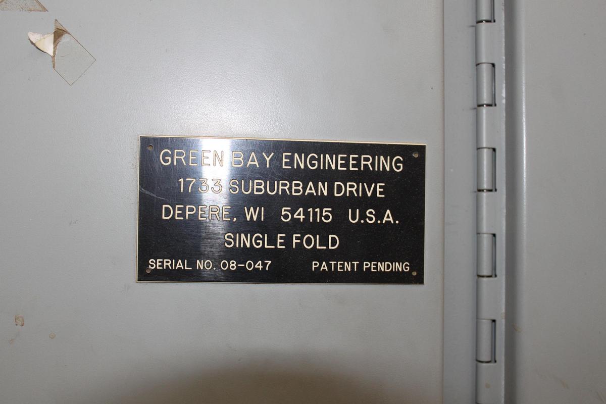 Used 37" WIDE GREENBAY ENGINEERING SINGLE FOLD DISPENCER TOWEL WITH BRETTING BANDER