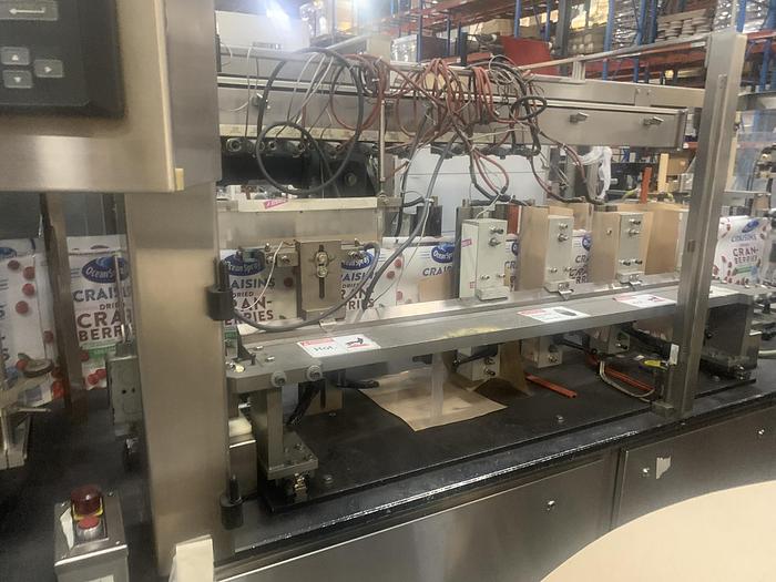 Used KHS-BARTELT VERTICAL POUCH MACHINE WITH HOODED SLIDE ZIPPER ATTACHMENT