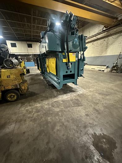 Used AMERICAN MODEL 12847 HORIZONTAL AUTO-TIE BALER WITH ALLEN BRADLEY CONTROLS 60 HP