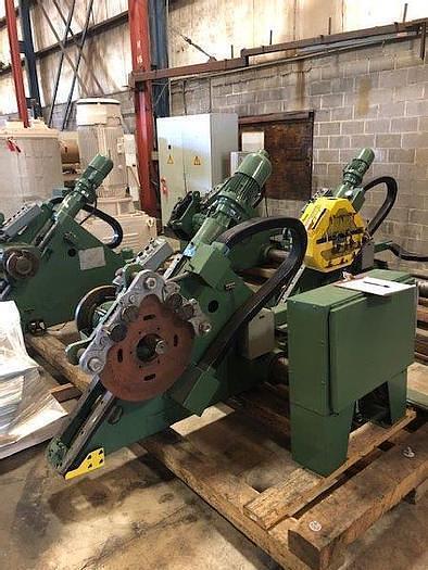 Used 70" JAGENBERG SHAFTLESS FLOOR PICK UP UNWIND STAND 60" DIAMETERS