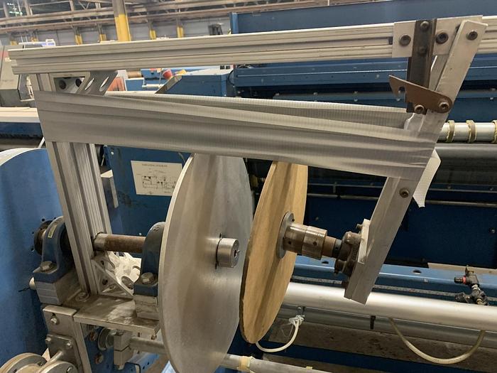 Used 96" ROSENTHAL SHEETER WITH SCORE SLITTING AND STACKER/FOLDING BAR - ALLEN BRADLEY CONTROLS PENDING JA Sold