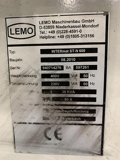 Used LEMO INTERMAT ST-N 600 HIGH PRODUCTION BAG MAKING MACHINE (WICKETER) MFG. 2010