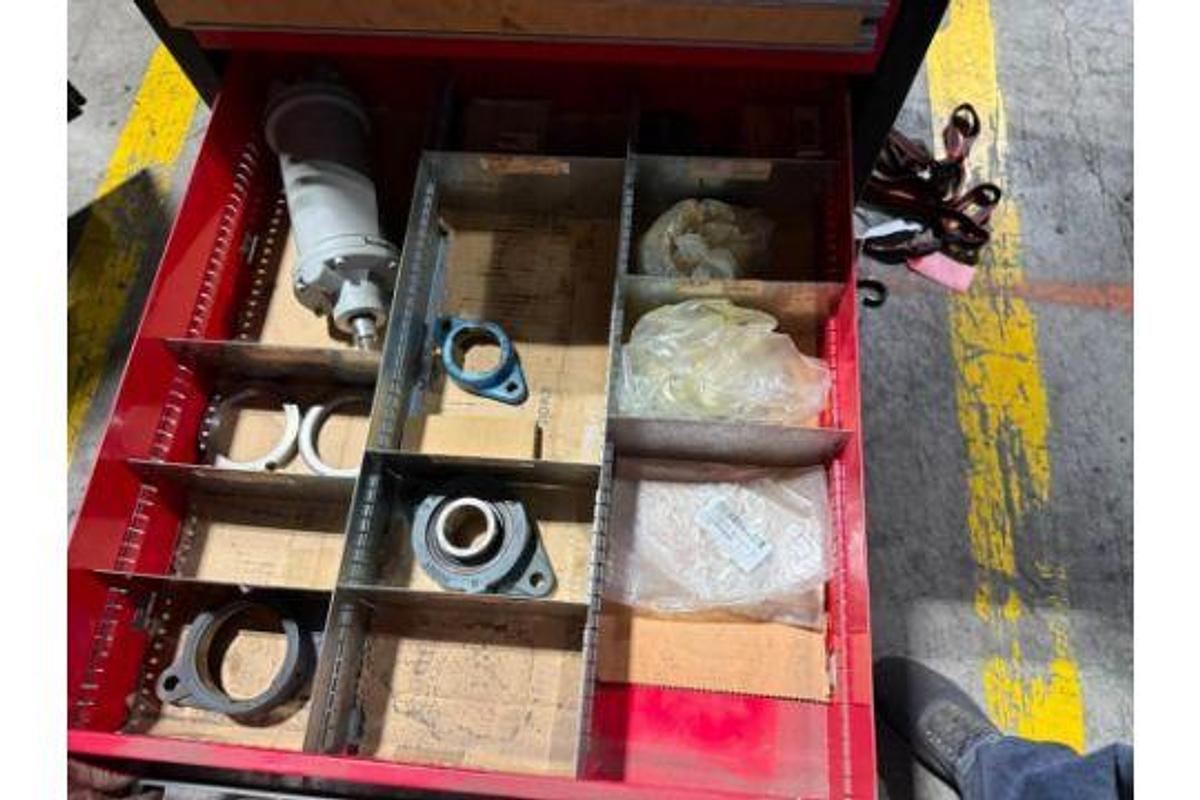 Used INDUSTRIAL 9 DRAWER TOOL CABINET CONTENTS NOT INCLUDED