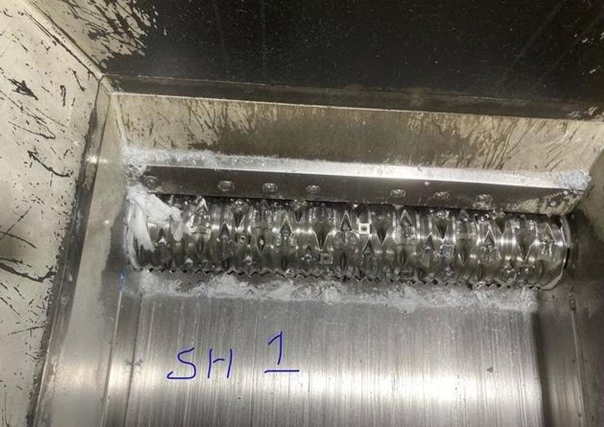 Used 62" x 80" VECOPLAN MODEL VAZ1300 M-FF SINGLE SHAFT SHREDDER 150HP