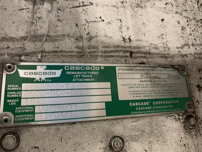 Used CASCADE 60" DIAMETER ROLL CLAMP 60G-RDP-110 CLASS III