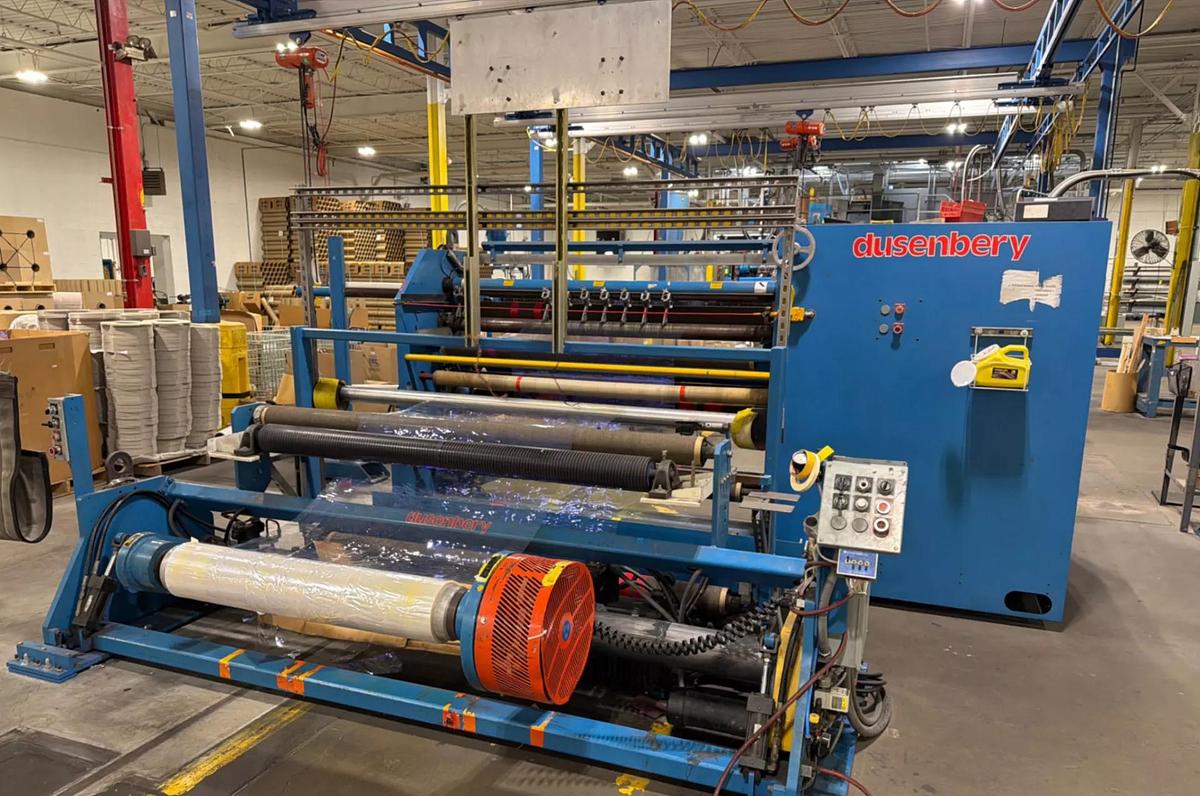 Used 62" DUSENBERY MODEL 835-24 DUPLEX SLITTER REWINDER 24" REWIND DIAMETER