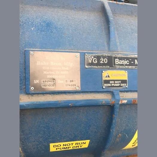 Used VOONER VG 20 VACUUM PUMP