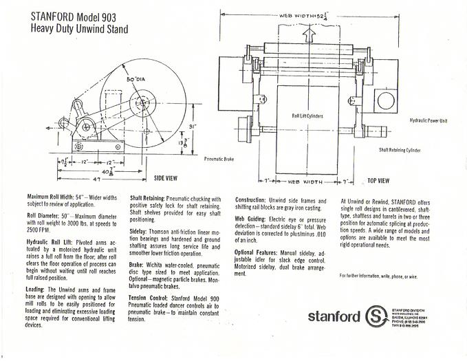 Used 40" STANFORD 212 HD 40" MAXIMUM DIAMETER 2500 FPM