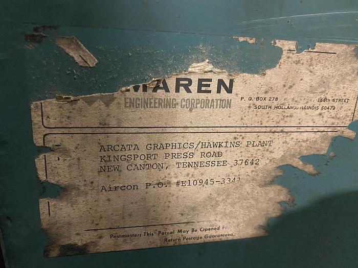 Used MAREN MODEL 60 SHREDDER W/ INCLINE CONVEYOR AND DUMPER