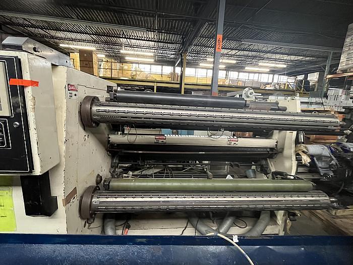 Used 65" WIDE DEACRO MODEL DA-653 DUPLEX CANTILEVERED SLITTER REWINDER