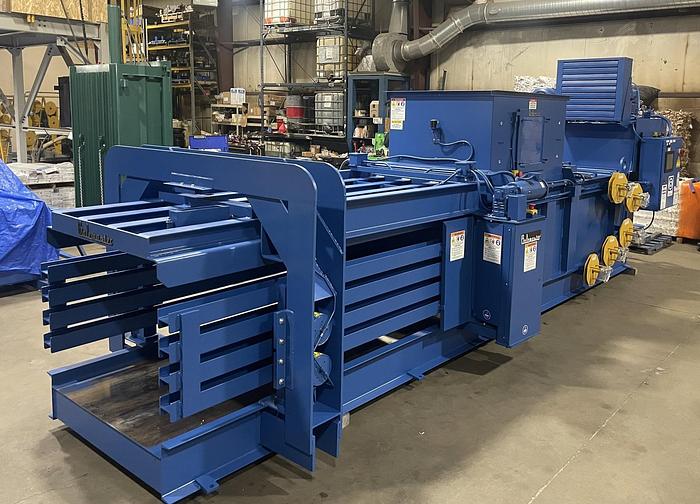 Used BALEMASTER MODEL EO-1700 WIDE MOUTH HORIZONTAL AUTO TIE BALER 10" CYLINDER - RECONDITIONED