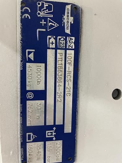 Used CASCADE 100F-RCS- 21C 60 INCH DIAMETER ROLL CLAMP - PENDING ALS