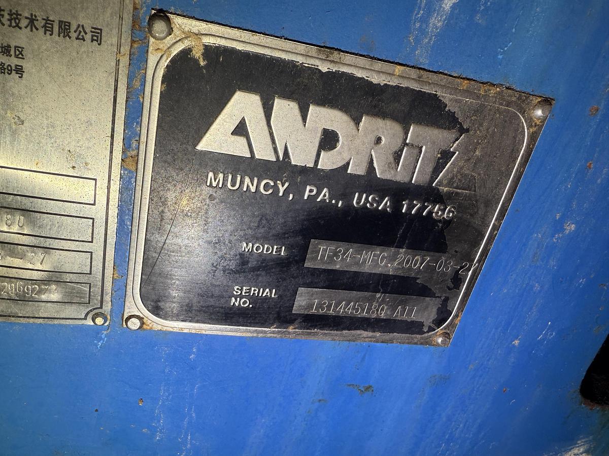 Used ANDRITZ TF34 DD TWINFLO DOUBLE DISC REFINER