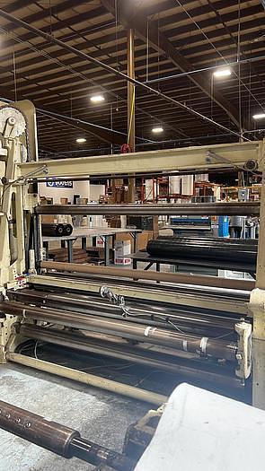 Used 84" CAMERON TWO DRUM SLITTER REWINDER FOR NONWOVENS