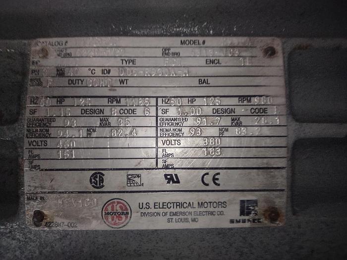 Used KADANT BLACK CLAWSON MODEL 24PS PRESSURE SCREEN WITH 125 HP MOTOR