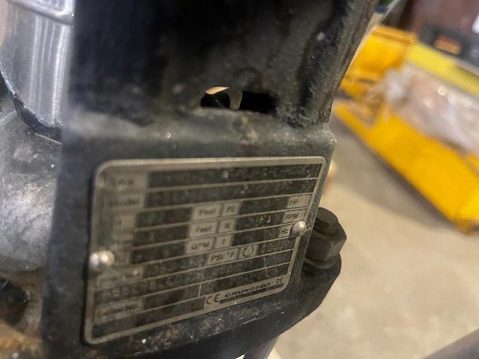 Used GRUNDFOS 1 HP PUMP MODEL CRN1S-15 A FGJ-G-E-HQQE