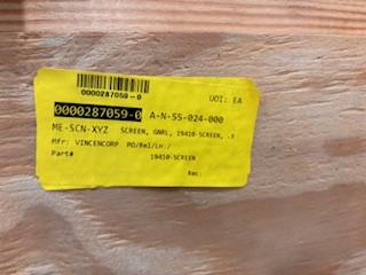 VINCENT MODEL KP-16 S SCREW PRESS SCREENS (2) AVAIL. UNUSED