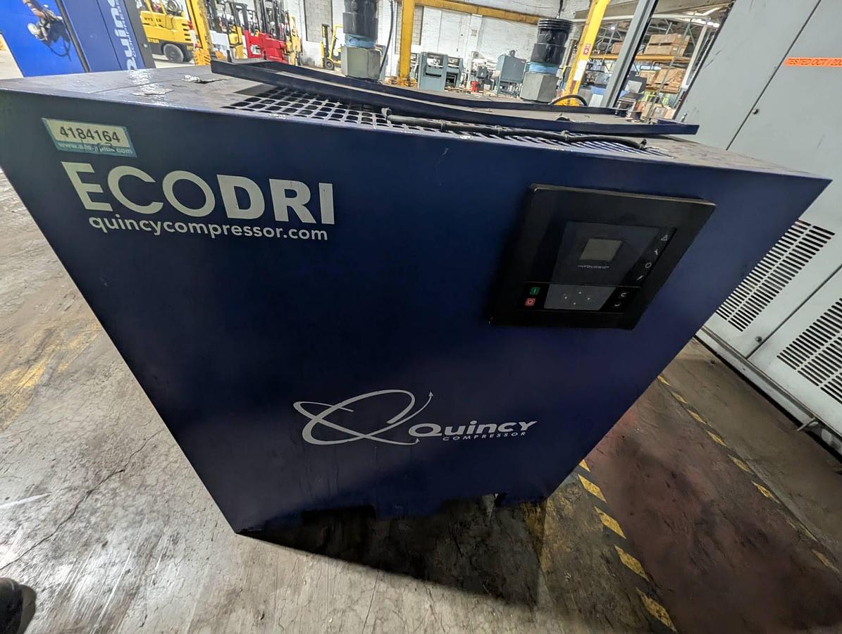 Used 60 HP QGV-60 QUINCY AIR COMPRESSOR SYSTEM WITH QED-600 AIR DRYER MANUFACTURED 2018
