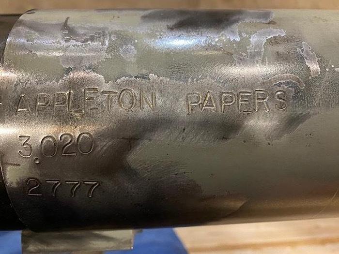 Used APPLETON MFG. 120" UNIVERSAL CORE CUTTER MANDREL  3.020" DIA. CORES