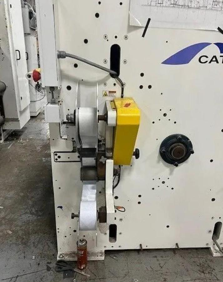 Used 55" WIDE CATBRIDGE DUPLEX TURRET SLITTER REWINDER WITH CORE LOADING - MFG 2018