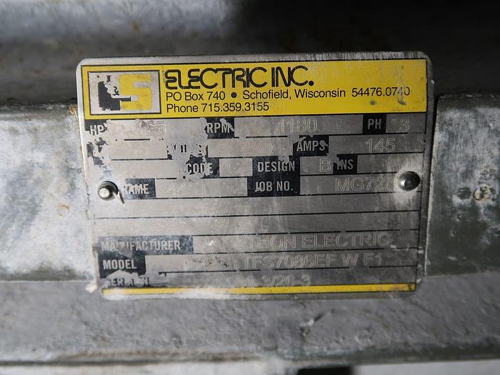 Used VOITH 28/27 PULPER WITH 460 VOLT DRIVE 125HP