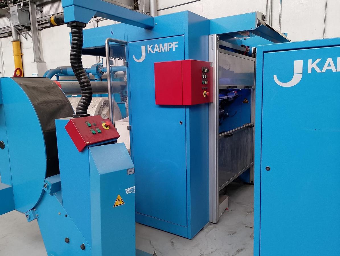 Used 41" (1050mm) WIDE KAMPF CONSLIT III 10/085 ALUMINUM FOIL DUPLEX SLITTER REWINDER