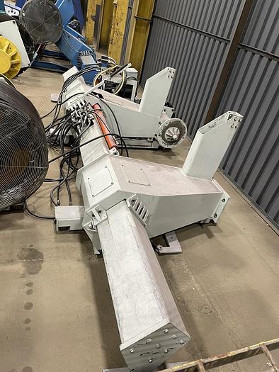 Used 97" POWELL SHAFTLESS FLOOR PICK UP UNWIND STAND 72" DIAMETER