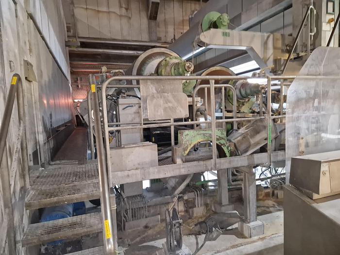Used 220" (5.6M) VOITH PAPER MACHINE WITH SPEED SIZER 170,000 TPY 