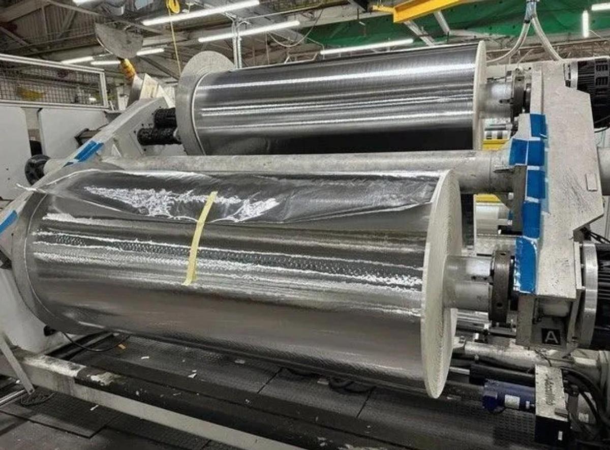 Used 62" WIDE GHEZZI & ANNONI MODEL FA 300 NV FULLY AUTOMATIC TAPE SLITTER MFG 2020