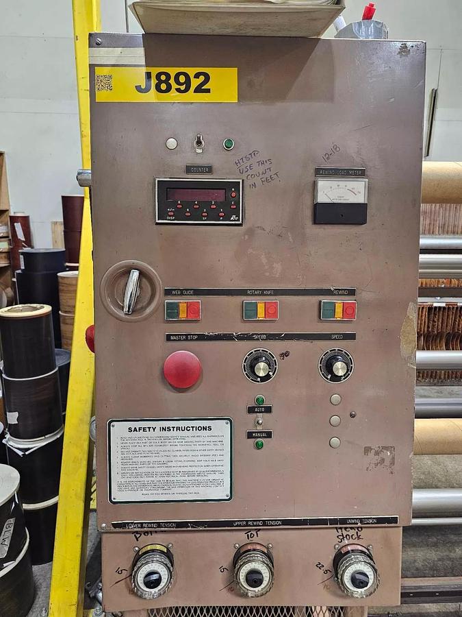 Used 64" WIDE VOORWOOD DUPLEX SLITTER REWINDER MODEL S64R