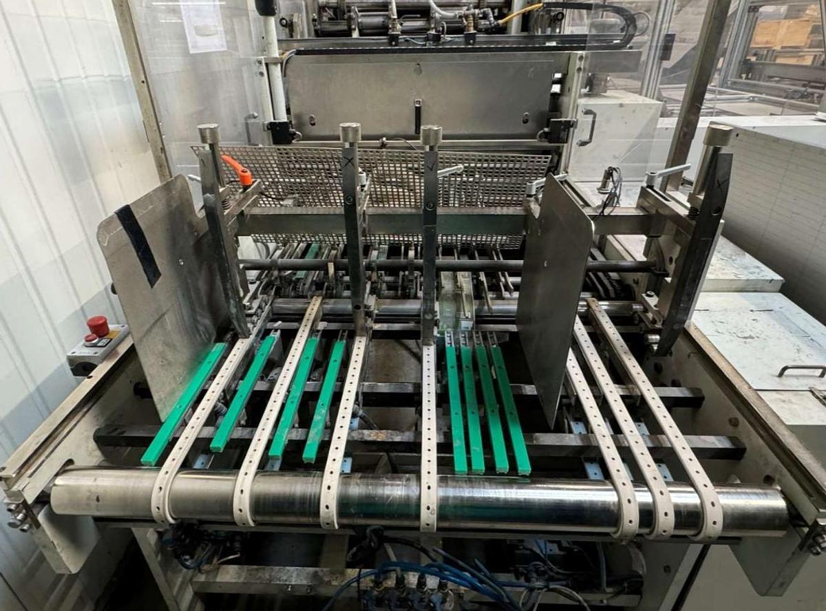 Used 20" WIDE KOHMANN WINDOW PATCHING MACHINE FOR CARDBOARD DUAL LANE - MFG 2015