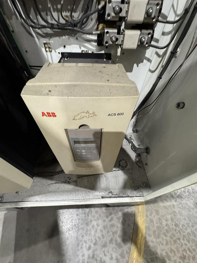 Used 72" WIDE JENNERJAHN MODEL SRA-72 COUNTER ROLL SLITTER REWINDER