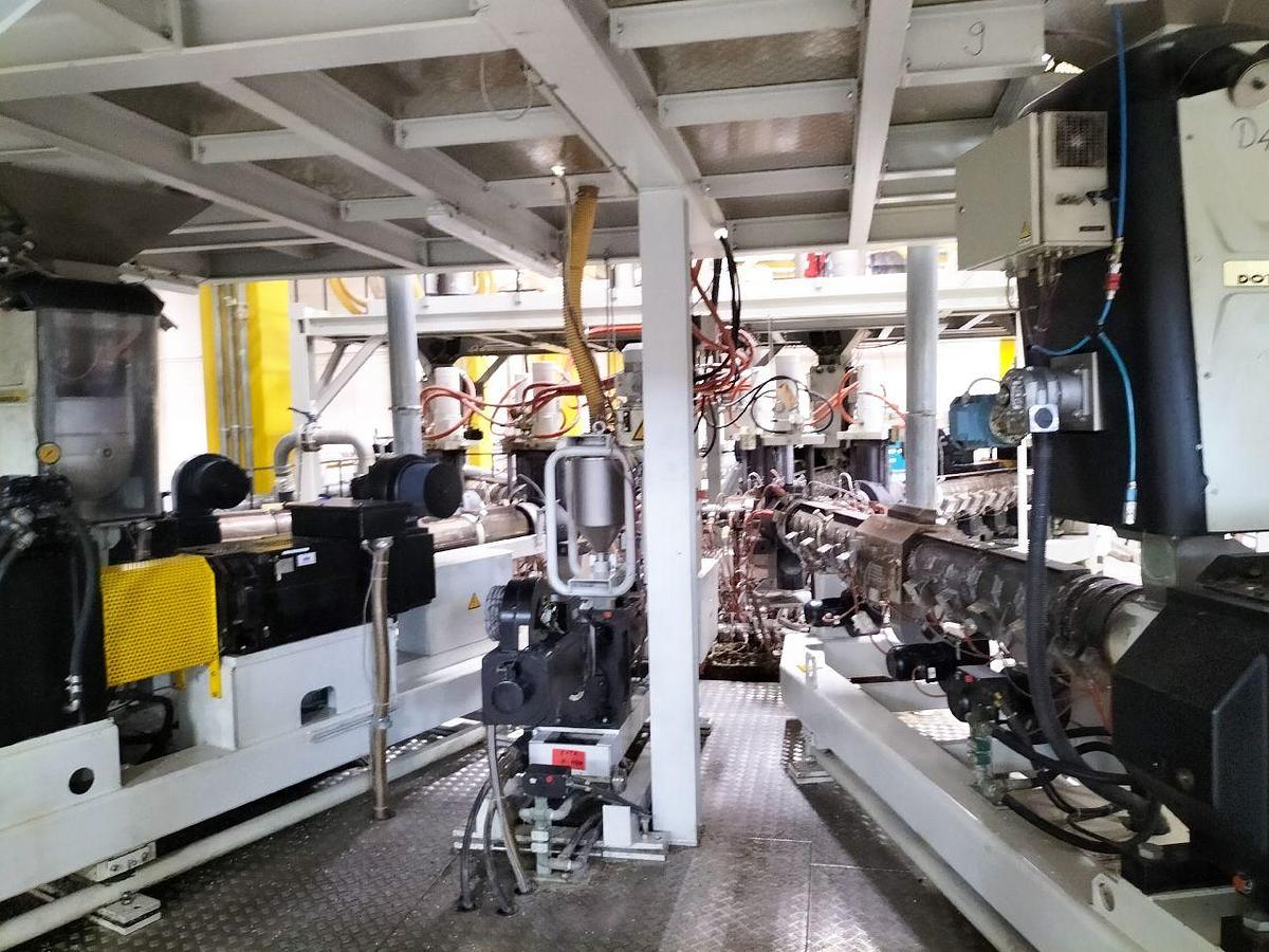 Used 98.4"/2500mm WIDE SML MODEL CAST COEX 5 5 LAYER CAST FILM EXTRUSION LINE